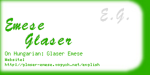 emese glaser business card